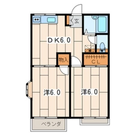 サングリアＫの物件間取画像